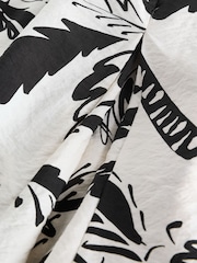 Black/White Fruit Print Volume Maxi Dress - Image 10 of 10