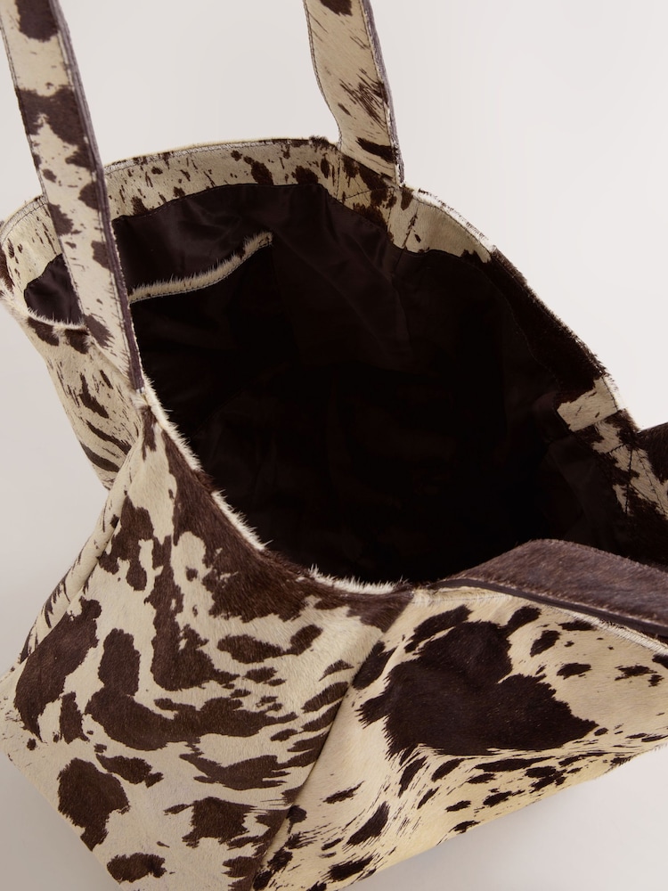 Nothing Ordinary Animal Cowhide Oversized Shopper Bag - Image 5 of 5