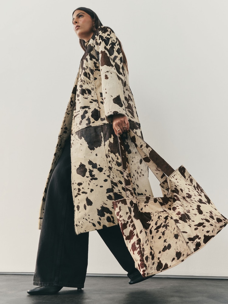 Nothing Ordinary Animal Cowhide Oversized Shopper Bag - Image 8 of 8 Nothing Ordinary Animal Cowhide Oversized Shopper Bag - Image 8 of 8