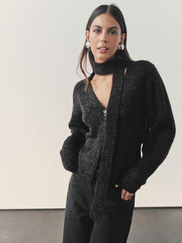 Nothing Ordinary Black Cardigan - Image 1 of 7