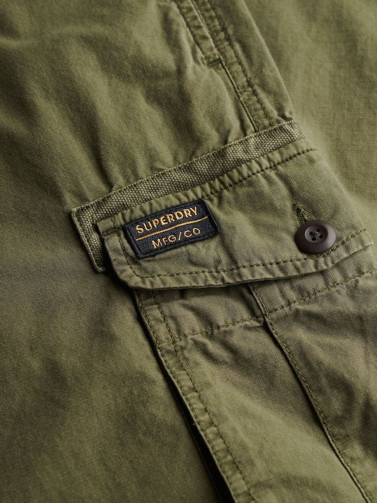 Superdry Green 100% Cotton Parachute Light Cargo Trouser - Image 6 of 6 Superdry Green 100% Cotton Parachute Light Cargo Trouser - Image 6 of 6