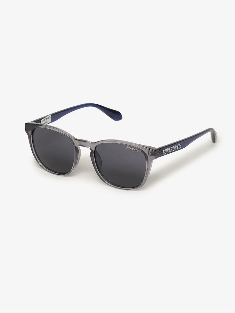 Superdry Grey Round Frame Sunglasses - Image 1 of 2