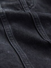 Czarny - Denim Button Through Jacket - Obraz 10 z 10