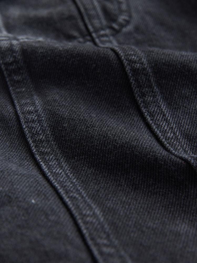 Czarny - Denim Button Through Jacket - Obraz 10 z 10