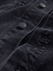 Czarny - Denim Button Through Jacket - Obraz 9 z 10