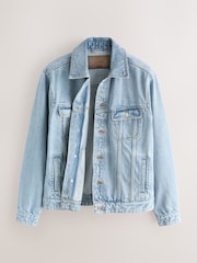 Efekt sprania - Denim Button Through Jacket - Obraz 2 z 4