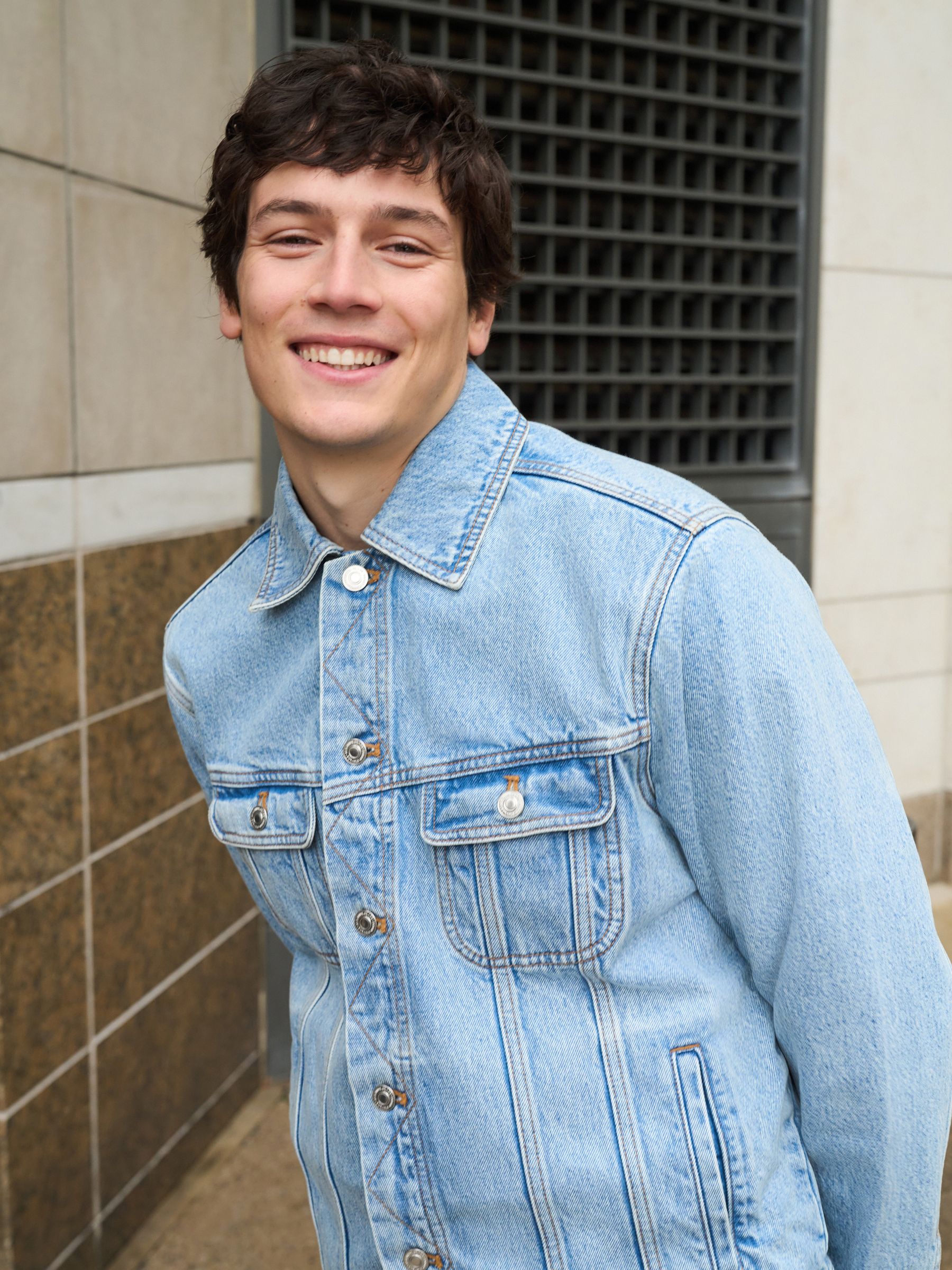 Buy Bleach Wash Denim Button Through Jacket from the Next UK