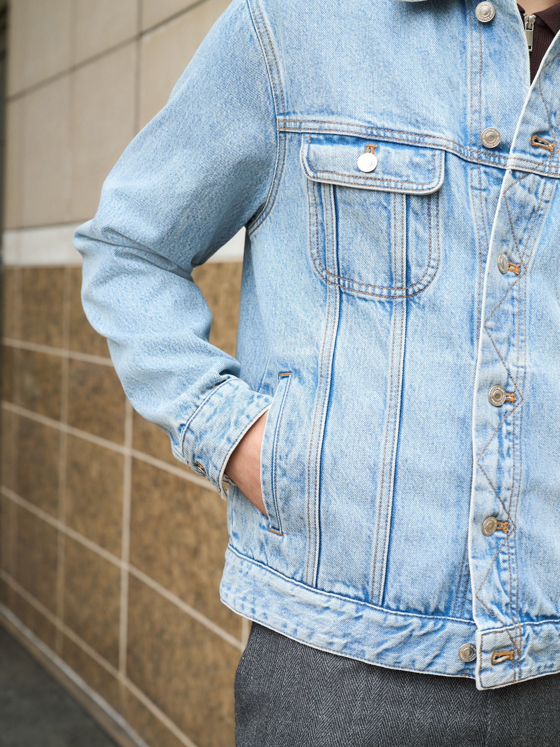 Buy Bleach Wash Denim Button Through Jacket from Next Netherlands