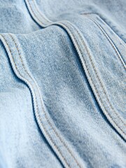 Bleach Wash Denim Button Through Jacket - Image 9 of 10