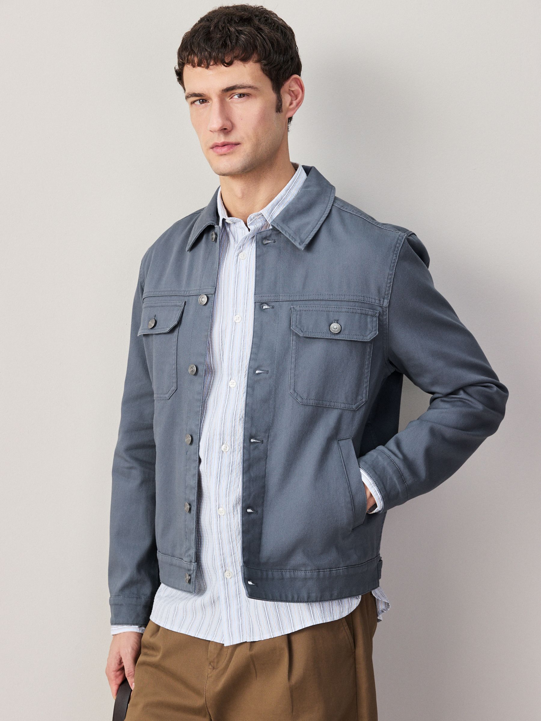 Buy Blue Cord Trucker Jacket from the Next UK online shop