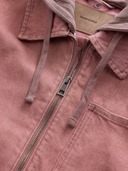 Pink Denim Hooded Zip Through Jacket - Image 10 of 12