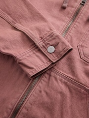 Pink Denim Hooded Zip Through Jacket - Image 11 of 12
