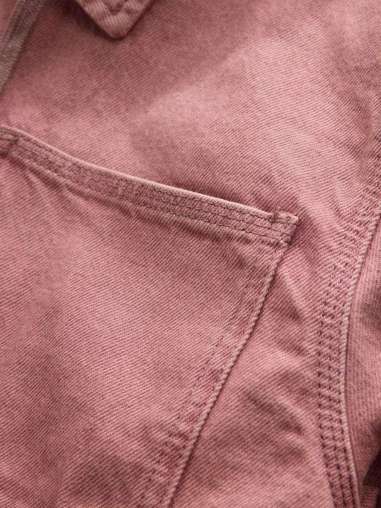 Pink Denim Hooded Zip Through Jacket - Image 12 of 12