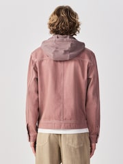 Pink Denim Hooded Zip Through Jacket - Image 3 of 12