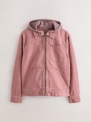 Pink Denim Hooded Zip Through Jacket - Image 8 of 12
