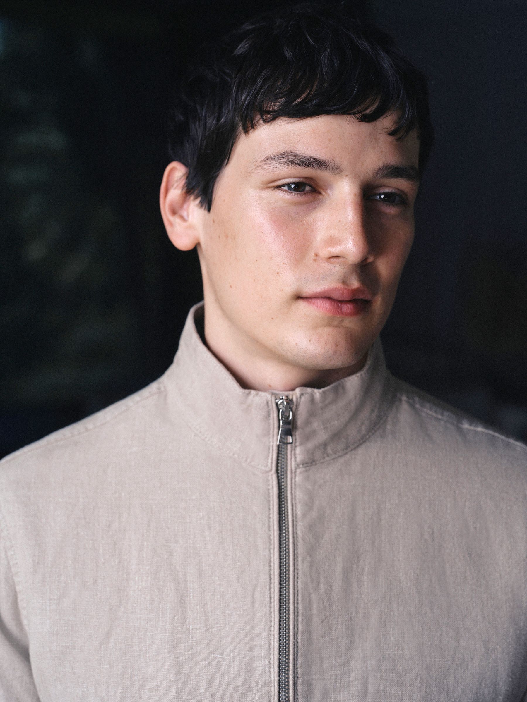 Buy Stone N. Premium Linen Harrington Jacket from Next USA