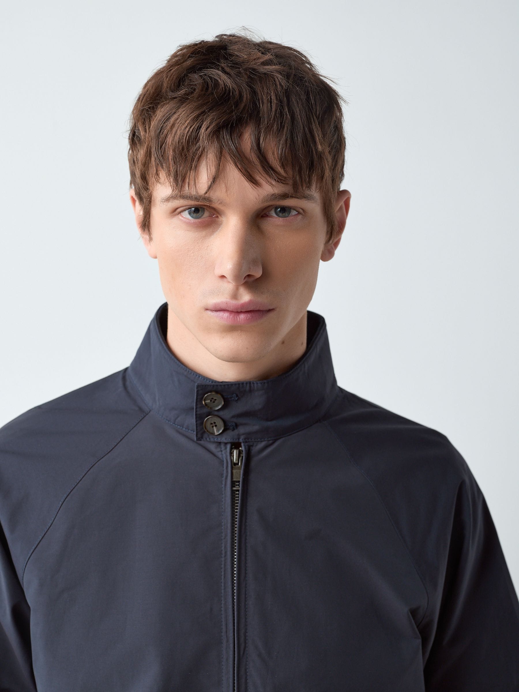 Buy Navy Blue Shower Resistant Harrington Jacket from Next USA