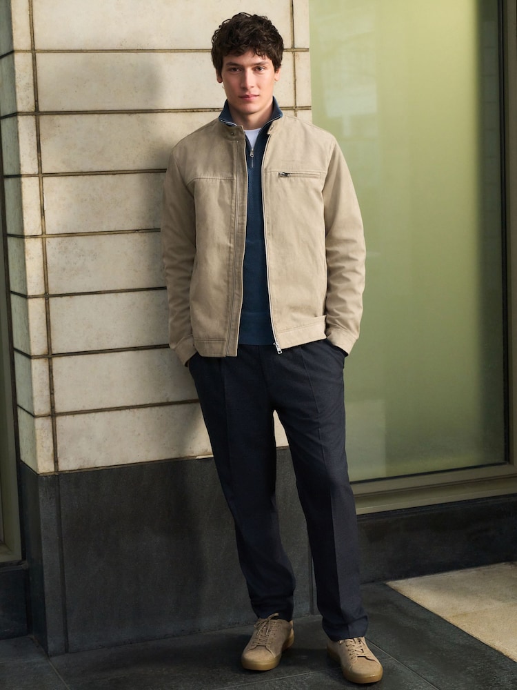 Stone Faux Suede Racer Jacket - Image 2 of 10