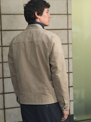 Stone Faux Suede Racer Jacket - Image 3 of 10
