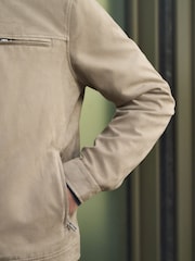 Stone Faux Suede Racer Jacket - Image 5 of 10