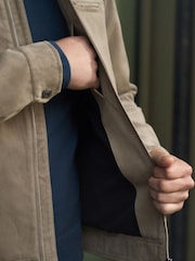 Stone Faux Suede Racer Jacket - Image 6 of 10