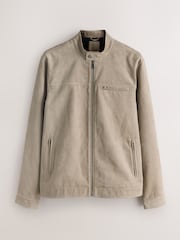 Stone Faux Suede Racer Jacket - Image 7 of 10