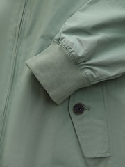 Sage Green Shower Resistant Harrington Jacket - Image 11 of 12
