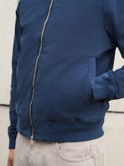 Blue Casual Bomber Jacket - Image 6 of 11
