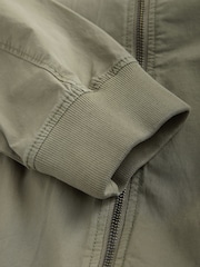 Khaki Green Casual Bomber Jacket - Image 12 of 12