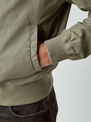 Khaki Green Casual Bomber Jacket - Image 5 of 12