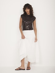 Mint Velvet Brown Sequin Knit TankTop - Image 4 of 8