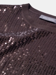 Mint Velvet Brown Sequin Knit TankTop - Image 8 of 8