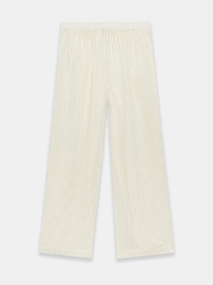 Mint Velvet Cream Stripe Wide Trousers - Image 7 of 7