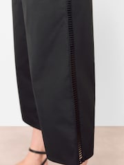 Whistles Black 100% Cotton Broderie Poplin Jumpsuit - Image 5 of 5