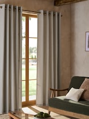 テクスチャー加工スラブ生地カーテン - 画像 1 / 5
