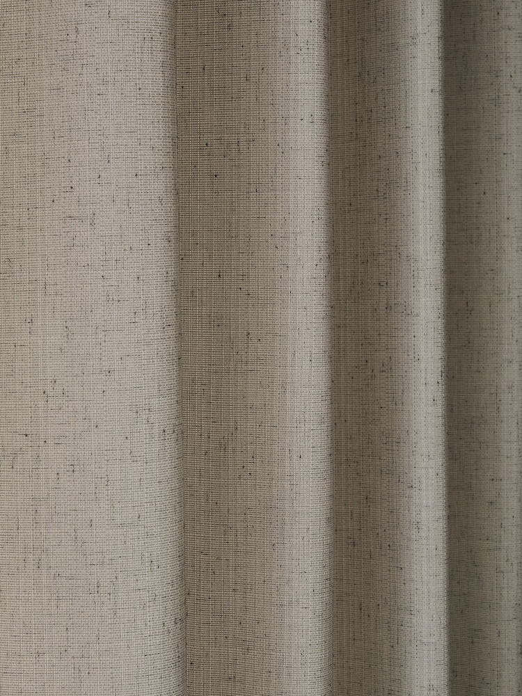 Light Natural Textured Slub Blackout/Thermal Curtains - Image 6 of 6