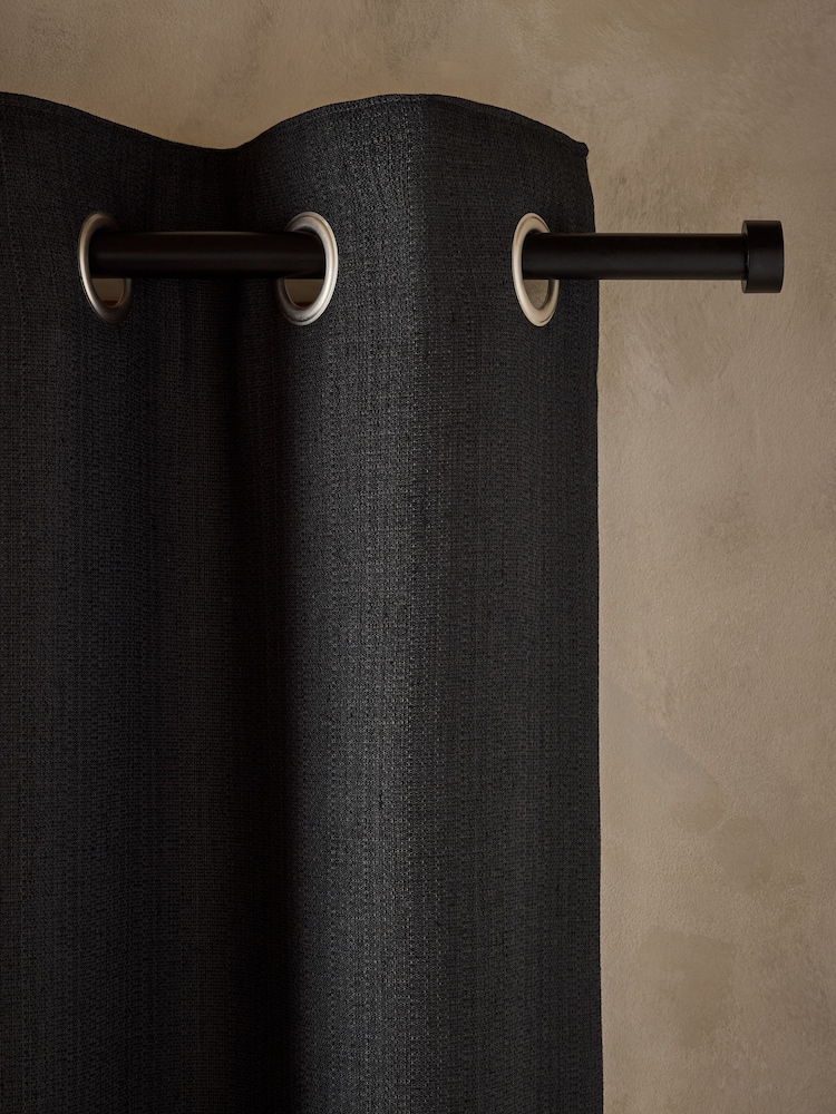 テクスチャー加工スラブ生地カーテン - 画像 1 / 5