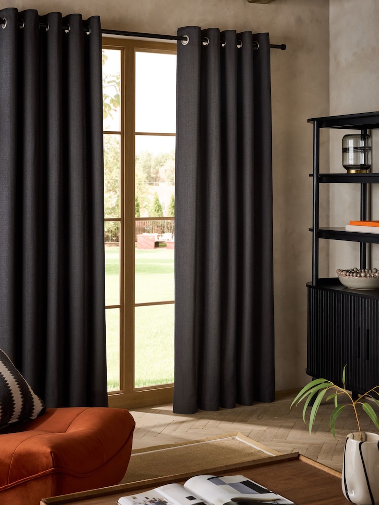 テクスチャー加工スラブ生地カーテン - 画像 5 / 5