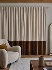 Loxley Chenille Panelled Multi Way Header Lined Curtains - 圖片 2/5