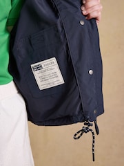 Joules Official Badminton Navy Funnel Neck Coat - Image 17 of 18