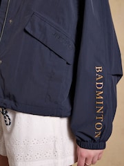 Joules Official Badminton Navy Funnel Neck Coat - Image 6 of 13