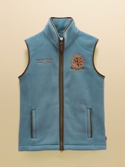 Blau - Joules Official Badminton Heritage Fleece Gilet - Bild 13 von 13