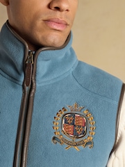 Blau - Joules Official Badminton Heritage Fleece Gilet - Bild 7 von 13