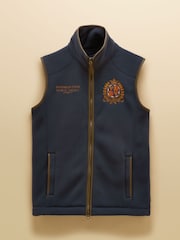 Joules Official Badminton Navy Blue Heritage Fleece Gilet - Image 11 of 11