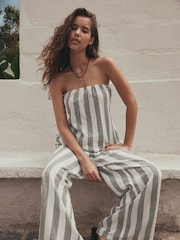 Khaki/White Stripe Shell Top - Image 3 of 7