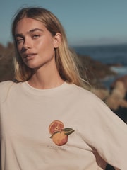 Orange Graphic Print Beach T-Shirt - Image 4 of 5