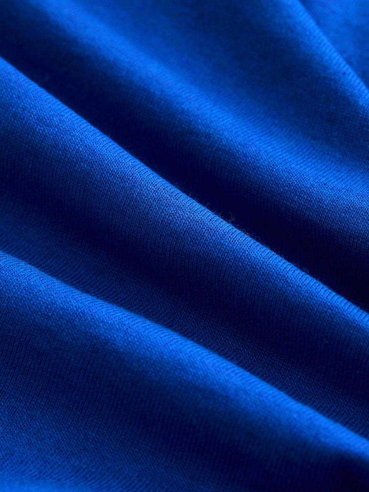 Cobalt Blue Tie Waist Mini T-Shirt Dress - Image 7 of 7