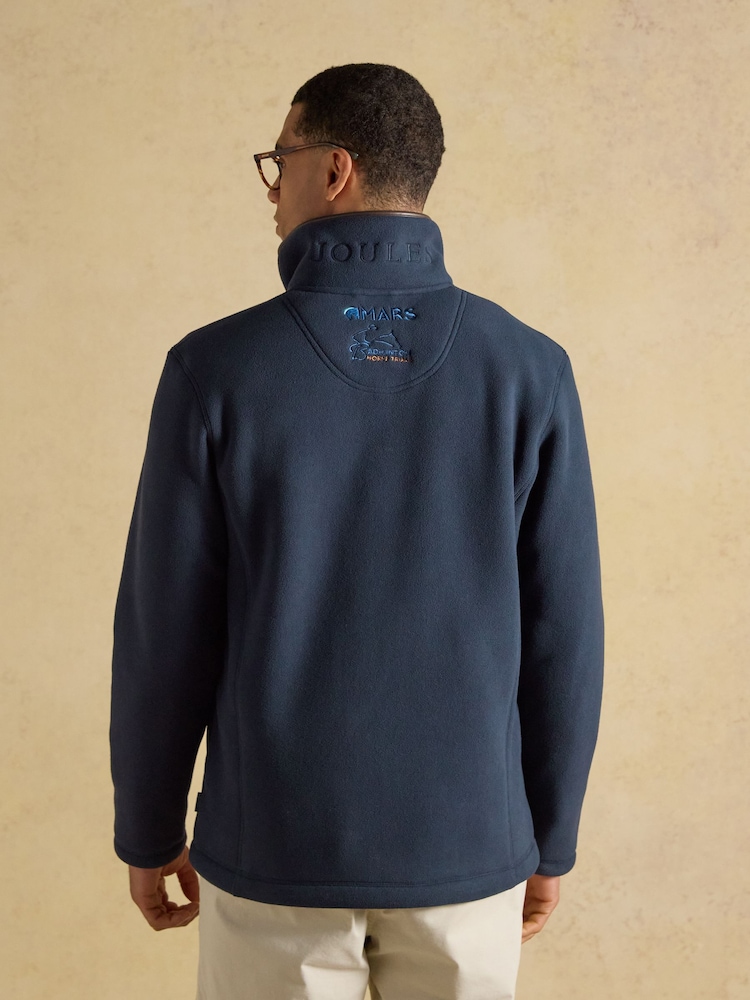 Joules Official Badminton Navy Heritage Zip Up Fleece - Image 2 of 12