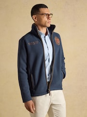 Joules Official Badminton Navy Heritage Zip Up Fleece - Image 8 of 12