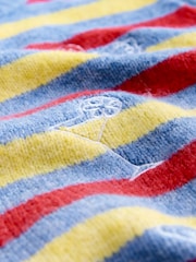 Blue Multi Stripe Embroidery Sleeveless Knitted Tank With Wool - Image 7 of 7